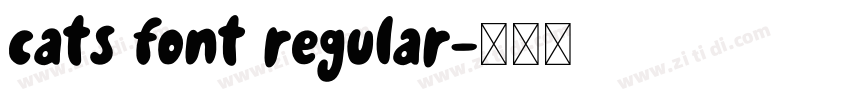Cats Font Regular字体转换